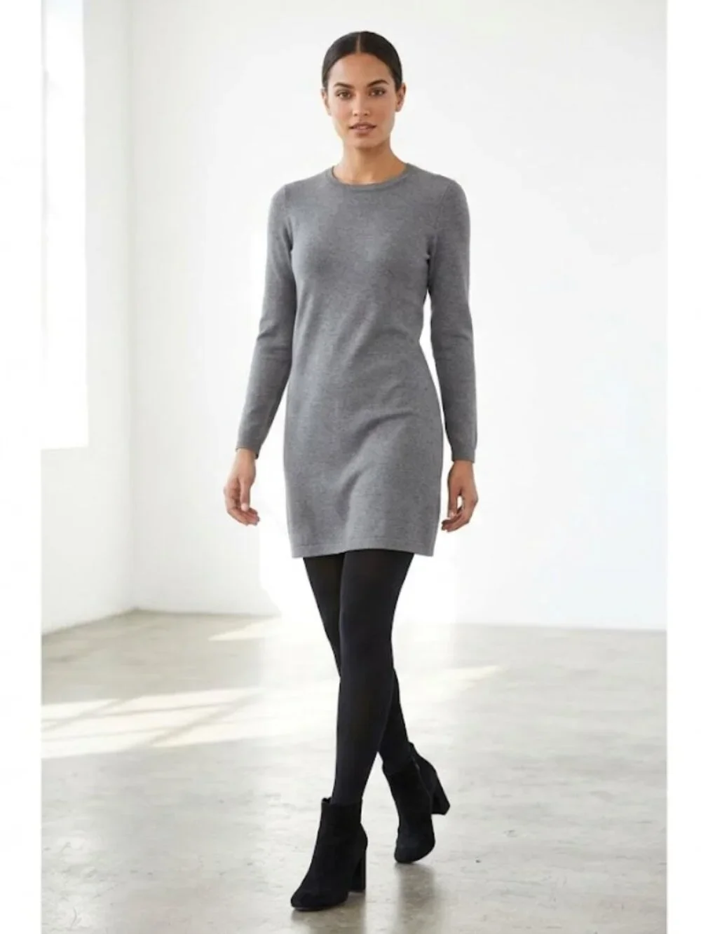 No Nonsense Black Super Opaque Tights Small Control Top 6001 Black